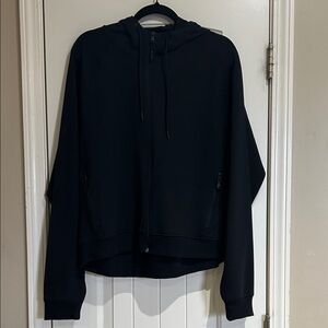 Old Navy Black Hooded Zip-Up Lightweight Jacket / Hoodie